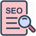 SEO Pesquisa Documento Ícone