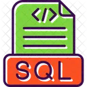 Arquivo Sql Dados Banco De Dados Ícone