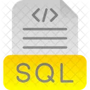 Arquivo Sql Dados Banco De Dados Ícone
