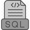 Arquivo Sql Dados Banco De Dados Ícone