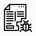 Arquivo Txt Documento Bug Ícone