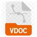 Vdoc Arquivo Formato Ícone