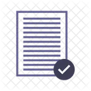 Arquivo Verificado Lista De Verificacao Arquivo Ícone