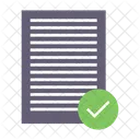 Arquivo Verificado Lista De Verificacao Arquivo Ícone
