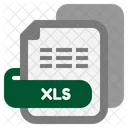 Arquivo Xls Xls Excel Ícone