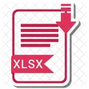 XLSX Extensao Arquivo Ícone