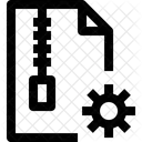 Arquivo Zip Processo Arquivo Ícone