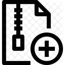 Arquivo Zip Adicionar Arquivo Ícone