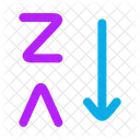 Arrange By Letters Z A Icon