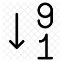 Arrange Number Descending Icon