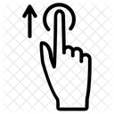 Arrastrar el dedo hacia arriba  Icono