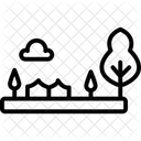 Scène de jardin d'arrière-cour  Icône