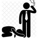 Businessman Bully Ignore Icon