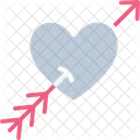 Arrow Broken Heart Heart Icon