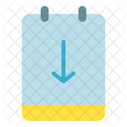 Down Sign Notes  Icon