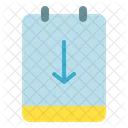 Down Sign Notes Icon
