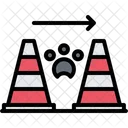 Arrow Pet Obstacle Course Paw Icon