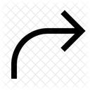 Arrow Bend Up Right Directional Pointer Icon