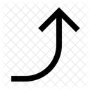 Arrow Bend Up Right Directional Pointer Icon