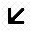 Arrow Bottom Left X Icon