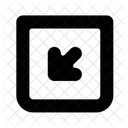 Arrow Bottom Left Square X Icon