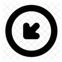 Arrow Bottom Left Circle X Icon