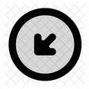 Arrow Bottom Left Circle X Icon