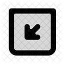 Arrow Bottom Left Square X Icon