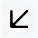 Arrow Bottom Left X Icon