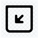 Arrow Bottom Left Square X Icon