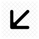 Arrow Bottom Left X Icon
