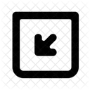 Arrow Bottom Left Square X Icon