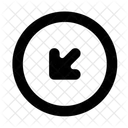 Arrow Bottom Left Circle X Icon