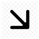 Arrow Bottom Right X Icon
