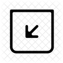 Arrow Bottom Left Square X Icon
