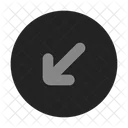 Arrow Bottom Left Circle  Icon