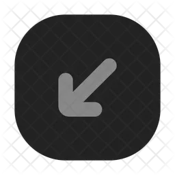 Arrow bottom left square fill  Icon