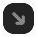 Arrow Bottom Left Square  Icon