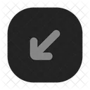 Arrow Bottom Left Square  Icon