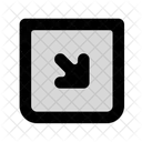 Arrow Bottom Right Square X Icon