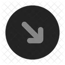 Arrow Bottom Right Circle  Icon
