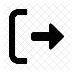 Arrow Bracket Right Reverse  Icon