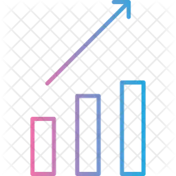 Arrow Chart Icon - Download in Gradient Style