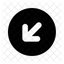 Arrow circle bottom left  Icon