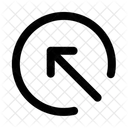 Arrow Circle Broken Up Left Arrow Navigation Navigate Icon