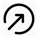 Arrow Circle Broken Up Right Arrow Navigation Navigate Icon