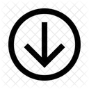 Arrow Circle Down Directional Pointer Icon