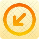 Arrow Circle Down Left Icon