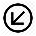 Arrow Circle Down Left Directional Pointer Icon