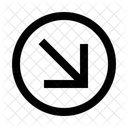 Arrow Circle Down Right Directional Pointer Icon